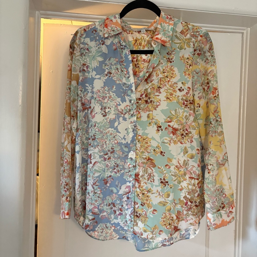 Rose & Olive Pastel Floral Blouse